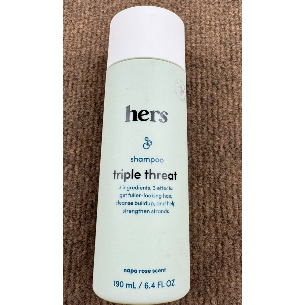 hers Triple Threat Shampoo Napa Rose Scent 6.4 Oz/190 ML Fuller Looking Hair